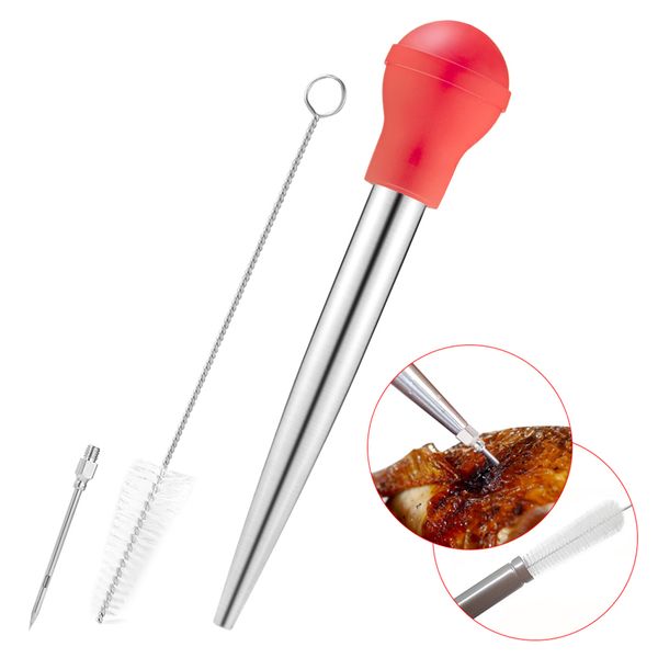 silicone tool kitchen cleaning brush poultry turkey seasoning baster home bbq stainless steel needle meat injector set outdoor
silicone tool kitchen cleaning brush poultry turkey seasoning baster home bbq stainless steel needle meat injector set outdoor
