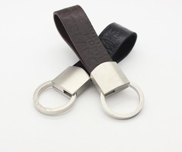 keychain key chain real leather with stainless steel keychain keyring in white gold with black/brown-1pc, Silver
keychain key chain real leather with stainless steel keychain keyring in white gold with black/brown-1pc, Silver