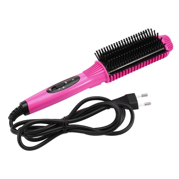 electric hair straightener brush fashion multifunctional 2-in-1 comb detangling straightening irons hair brush, Black
electric hair straightener brush fashion multifunctional 2-in-1 comb detangling straightening irons hair brush, Black