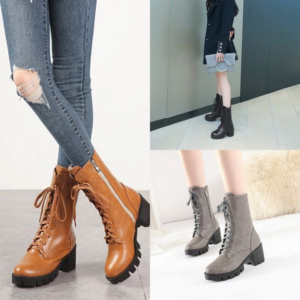 vigor freshness winter women shoes platform ankle boots fur lace up middle heels warm woman boots autumn shoes spring my41, Black
vigor freshness winter women shoes platform ankle boots fur lace up middle heels warm woman boots autumn shoes spring my41, Black