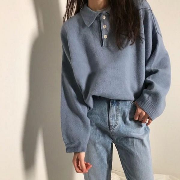 oversized sweater women autumn winter jumper with buttons knitted pullover casual loose turn down collar harajuku vintage v826, White;black
oversized sweater women autumn winter jumper with buttons knitted pullover casual loose turn down collar harajuku vintage v826, White;black