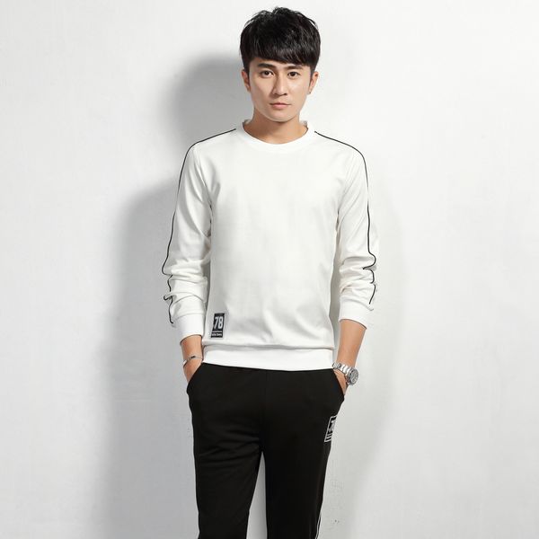 new products spring and autumn men outdoor sports casual set men's running training hoodie suit men's baseball, White;black
new products spring and autumn men outdoor sports casual set men's running training hoodie suit men's baseball, White;black