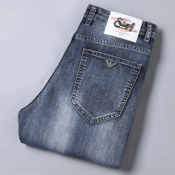 mens designer summer jeans leggings pure cotton slim straight stretch pants thin, Blue
mens designer summer jeans leggings pure cotton slim straight stretch pants thin, Blue