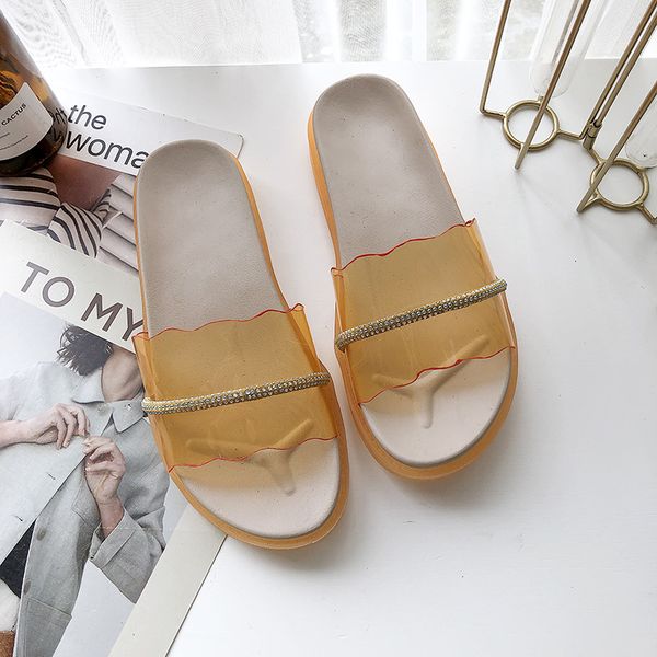 Ladies Summer Slippers Crystal Diamond Transparent Slippers Women Fashion Flat Sandals Home Muffin Bottom Female Shoes, Black
Ladies Summer Slippers Crystal Diamond Transparent Slippers Women Fashion Flat Sandals Home Muffin Bottom Female Shoes, Black