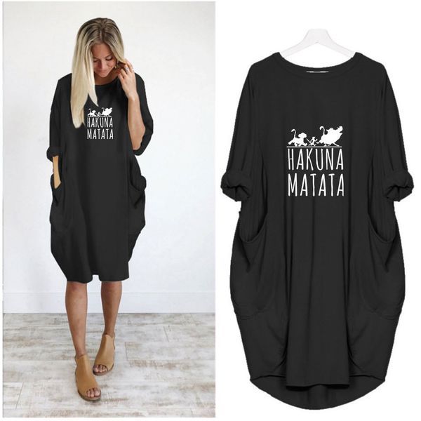 2019 movie the lion king hakuna matata simba loose pocket long-sleeved dress female oversize women western style dress, Black;gray
2019 movie the lion king hakuna matata simba loose pocket long-sleeved dress female oversize women western style dress, Black;gray