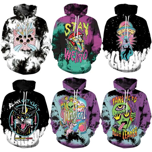 2018 new 186 ufo alien skull black cat weird printed women hoodie hooded femme sweatshirt casual loose men pocket hoodies coat
2018 new 186 ufo alien skull black cat weird printed women hoodie hooded femme sweatshirt casual loose men pocket hoodies coat
