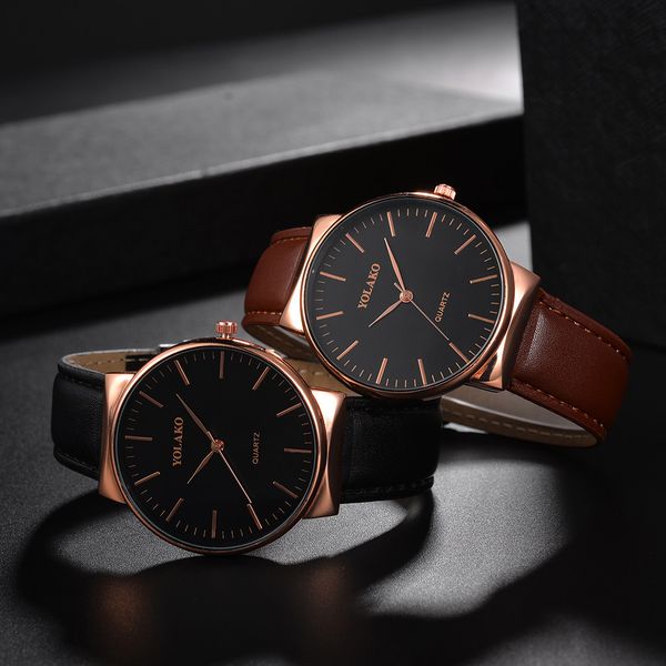 yolako men's watch casual quartz leather band analog watch man new arrival in men wrist watches relogios masculino, Slivery;brown
yolako men's watch casual quartz leather band analog watch man new arrival in men wrist watches relogios masculino, Slivery;brown