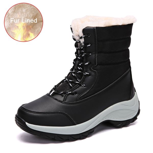 yrrfuot women's winter snow boots trend thick bottom non-slip keep warm student shoes outdoor cold protection woman boots, Black
yrrfuot women's winter snow boots trend thick bottom non-slip keep warm student shoes outdoor cold protection woman boots, Black