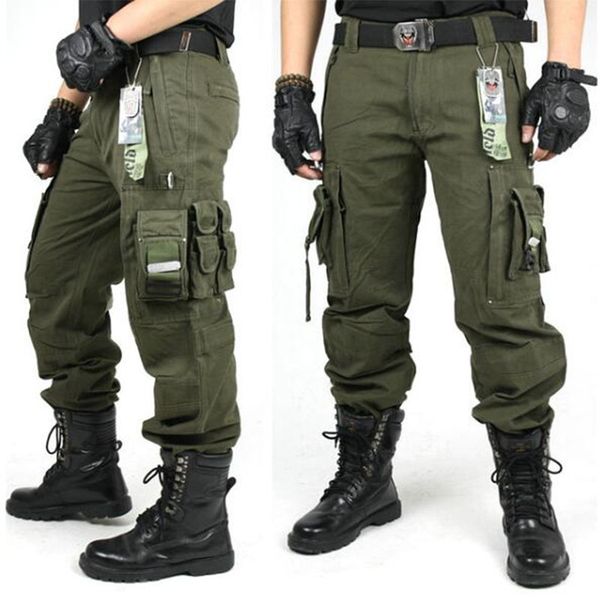 men cargo pants overalls mens army clothing tactical pants work wear many pocket combat army style straight trousers, Black
men cargo pants overalls mens army clothing tactical pants work wear many pocket combat army style straight trousers, Black