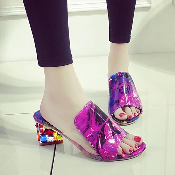 woman sandals leather colorful rhinestone crystals woman shoes square heels peep toe summer mules ladies sandals slippers 34-41, Black
woman sandals leather colorful rhinestone crystals woman shoes square heels peep toe summer mules ladies sandals slippers 34-41, Black
