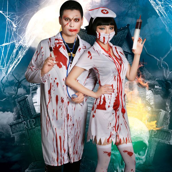 halloween dress festival outfit party bar halloween costumes cosplay female terror nurse dress male doctor rave clothes bl2698, Black;red
halloween dress festival outfit party bar halloween costumes cosplay female terror nurse dress male doctor rave clothes bl2698, Black;red