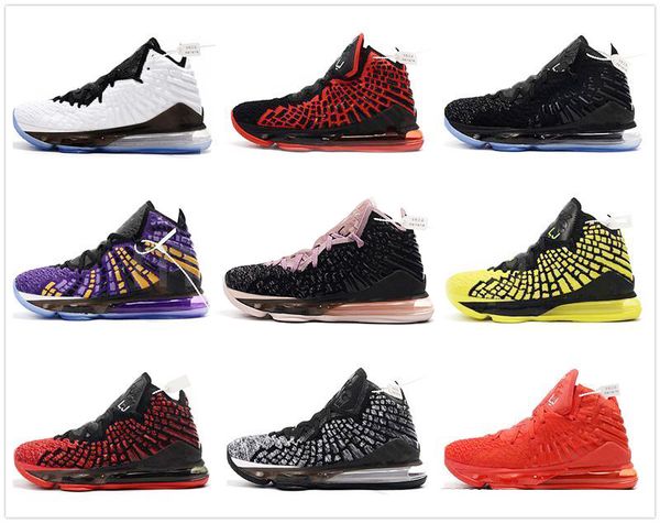 2019 new shoes lebron xvii 17 shoes mens women athletic 16s wolf grey lebron 17 basketball shoes boys kids size us4-12 with box, Black