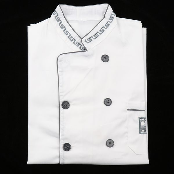 professional chef coat jacket, short sleeve and double-breasted, kitchen uniforms for women and men, White;black
professional chef coat jacket, short sleeve and double-breasted, kitchen uniforms for women and men, White;black