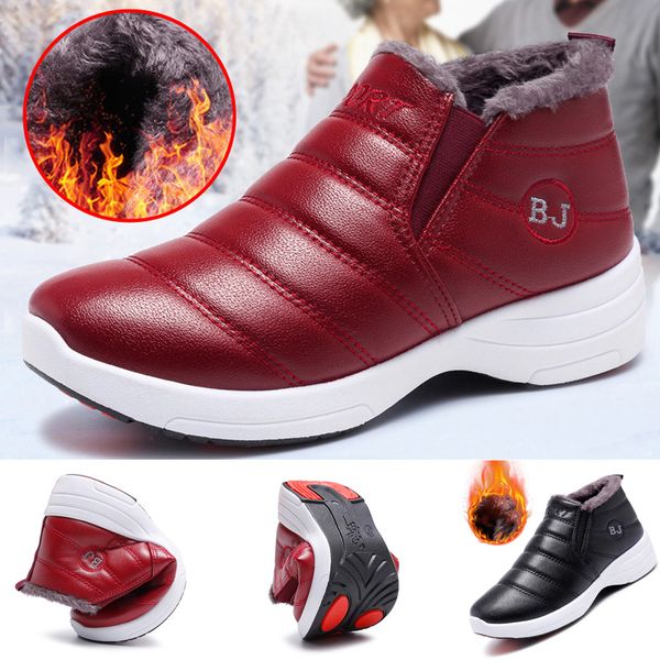 fashion plus velvet ankle boots for women round toe winter warm breathable snow boots non-slip short plush snow chaussures, Black
fashion plus velvet ankle boots for women round toe winter warm breathable snow boots non-slip short plush snow chaussures, Black