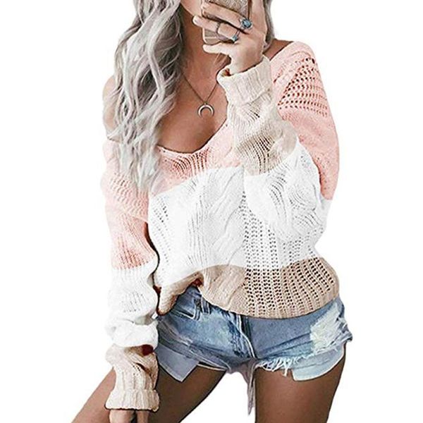 shujin women knitted sweater spring brand off shoulder pullovers knitwear 2019 casual tricot jumper pull femme sweater, White;black
shujin women knitted sweater spring brand off shoulder pullovers knitwear 2019 casual tricot jumper pull femme sweater, White;black