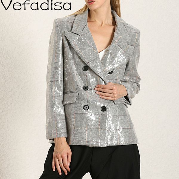 vefadisa autumn office lady woman coat long sleeve silver women coat double breasted loose v-neck plaid 2019 qyf379, Tan;black
vefadisa autumn office lady woman coat long sleeve silver women coat double breasted loose v-neck plaid 2019 qyf379, Tan;black