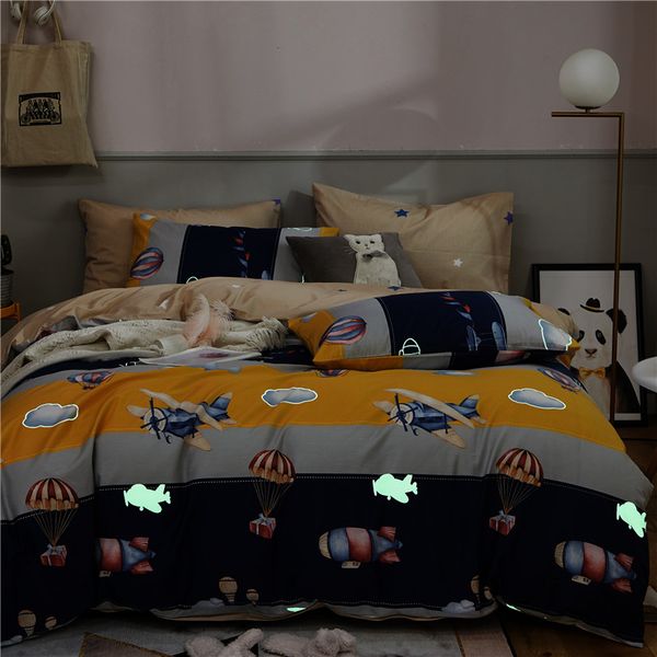 100%cotton soft childens boys girls luminous glow in the dark blue twin size bedding duvet set bed sheet set pillow shams
100%cotton soft childens boys girls luminous glow in the dark blue twin size bedding duvet set bed sheet set pillow shams