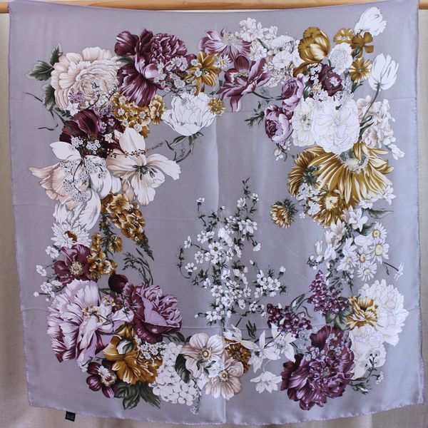 flowers series silk scarf summer style garland 90cm satin square scarf silk silk scarf lady shawl, Blue;gray
flowers series silk scarf summer style garland 90cm satin square scarf silk silk scarf lady shawl, Blue;gray