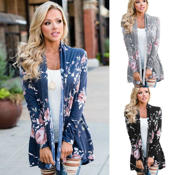 women's blouses & shirts fashion women shirt floral casual long sleeve blouse knitted cardigan loose streetwear, White
women's blouses & shirts fashion women shirt floral casual long sleeve blouse knitted cardigan loose streetwear, White
