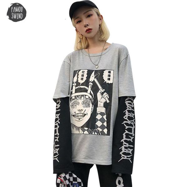 t shirt harajuku japanese fake anime print petal sleeve 2 pieces o neck long sleeve casual loose female t shirt, White
t shirt harajuku japanese fake anime print petal sleeve 2 pieces o neck long sleeve casual loose female t shirt, White