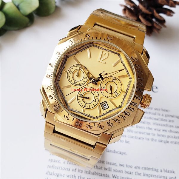 men's sports watch 42mm stainless steel ar mens watches japanese vk quartz chronograph montre de luxe tag montres, Slivery;brown
men's sports watch 42mm stainless steel ar mens watches japanese vk quartz chronograph montre de luxe tag montres, Slivery;brown