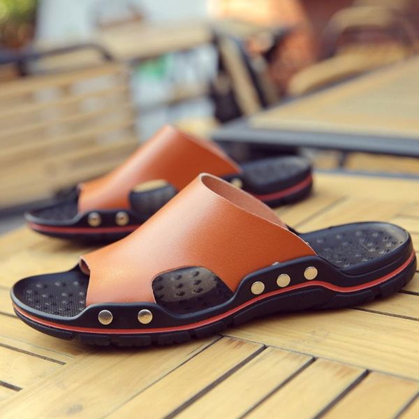 2020 summer slippers men sandals slip-on pu slippers mens shoes male soft bottom sandals rubber tide shoes #4.21, Black
2020 summer slippers men sandals slip-on pu slippers mens shoes male soft bottom sandals rubber tide shoes #4.21, Black