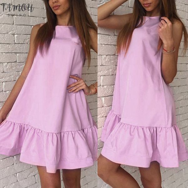 sleeveless 2020 new summer dress solid color women casual straight ruffles mini dress party club loose dresses vestidos, Black;gray
sleeveless 2020 new summer dress solid color women casual straight ruffles mini dress party club loose dresses vestidos, Black;gray