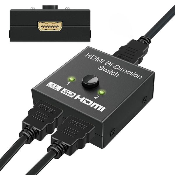 4k hdmi switch 2 ports bi-directional 1x2 / 2x1 hdmi switcher splitter supports ultra hd 4k 1080p 3d hdr hdcp for ps4 xbox hdtv
4k hdmi switch 2 ports bi-directional 1x2 / 2x1 hdmi switcher splitter supports ultra hd 4k 1080p 3d hdr hdcp for ps4 xbox hdtv