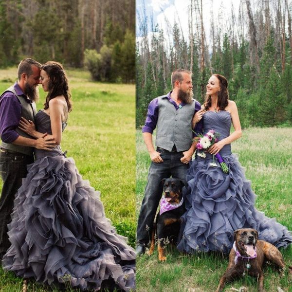 elegant 2020 gray organza wedding dresses sweetheart mermaid ruffles skirt corset back plus size bridal gowns gothic, White
elegant 2020 gray organza wedding dresses sweetheart mermaid ruffles skirt corset back plus size bridal gowns gothic, White
