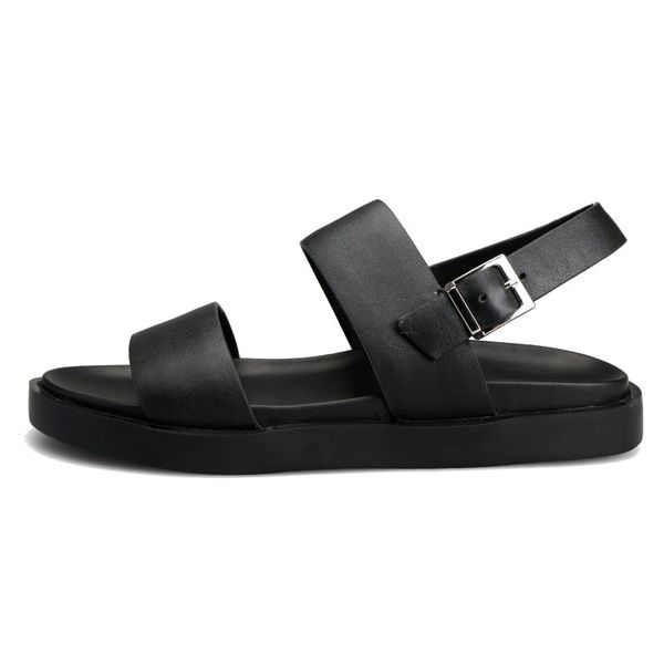 european summer casual ankle buckle beach sandals classic genuine leather platform shoes male antiskid leisure flats slippers, Black
european summer casual ankle buckle beach sandals classic genuine leather platform shoes male antiskid leisure flats slippers, Black