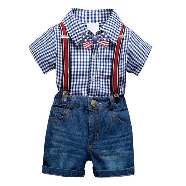 clothing sets baby children summer cotton boys bib short pants+plaid sleeve t-shirts 4pcs 1-5t, White
clothing sets baby children summer cotton boys bib short pants+plaid sleeve t-shirts 4pcs 1-5t, White