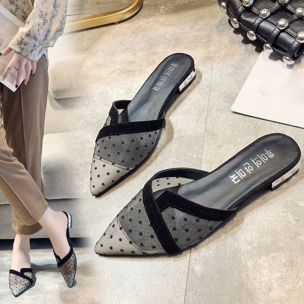 women's slippers summer lady shoes pointed toe tassel low heels crystal bling fringe mesh points sandals and slipper slides, Black
women's slippers summer lady shoes pointed toe tassel low heels crystal bling fringe mesh points sandals and slipper slides, Black