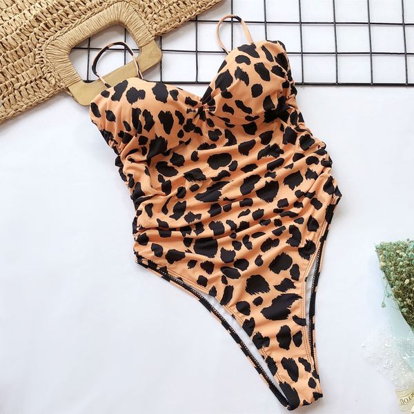 women high cut swimwear leopard push up one piece swimsuit female bather bandeau bathing suit swim lady 2020 new, White;black
women high cut swimwear leopard push up one piece swimsuit female bather bandeau bathing suit swim lady 2020 new, White;black