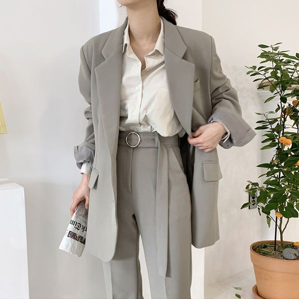 women office coat long sleeve turn down collar single breasted solid color slim korean chic casual ladies jacket 2019 autumn, Black;brown
women office coat long sleeve turn down collar single breasted solid color slim korean chic casual ladies jacket 2019 autumn, Black;brown