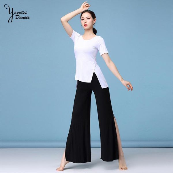 2 pcs/set new spring bellydance practice clothes modal modern dance costume set beginner dance training costume split pants, Black;red
2 pcs/set new spring bellydance practice clothes modal modern dance costume set beginner dance training costume split pants, Black;red