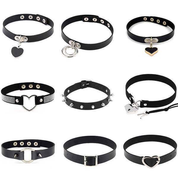love punk cross collar choker bell round necklace heart black pu leather punk goth 100% handmade neck jewelry, Silver
love punk cross collar choker bell round necklace heart black pu leather punk goth 100% handmade neck jewelry, Silver