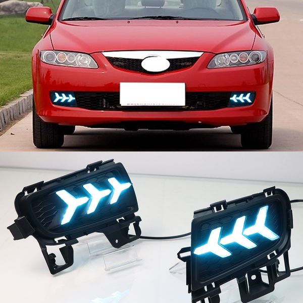 1 pair led drl daytime running light daylight waterproof with yellow signal for mazda 6 mazda6 2006 2007 2008 2009
1 pair led drl daytime running light daylight waterproof with yellow signal for mazda 6 mazda6 2006 2007 2008 2009