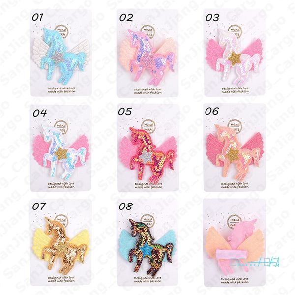 8 colors girls cartoon unicorn glitter hair clips bow hairpin colorful barrettes girl hair accessories sequins rainbow kids hair grip e5406, Black
8 colors girls cartoon unicorn glitter hair clips bow hairpin colorful barrettes girl hair accessories sequins rainbow kids hair grip e5406, Black