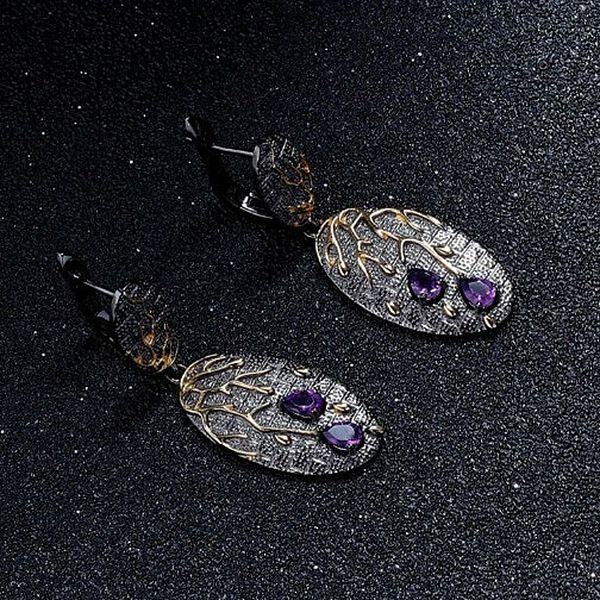 fashion earrings mori simple branches leaves purple zircon earrings female temperament fresh geometric branches jewelry, Golden;silver
fashion earrings mori simple branches leaves purple zircon earrings female temperament fresh geometric branches jewelry, Golden;silver