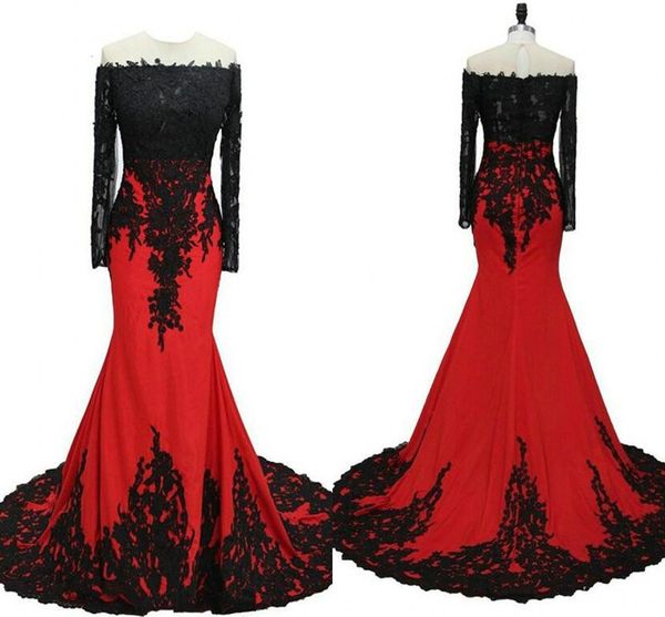black red mermaid evening dresses for women formal off shoulder long sleeve lace dresses evening wear robe vestiod de novia party dress long
black red mermaid evening dresses for women formal off shoulder long sleeve lace dresses evening wear robe vestiod de novia party dress long