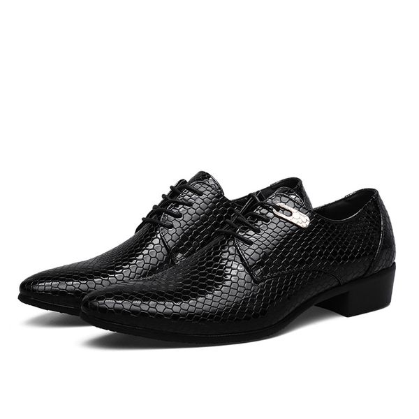 new artificial snake leather men oxford shoes lace up casual business men pointed shoes brand wedding dress boat cs7, Black
new artificial snake leather men oxford shoes lace up casual business men pointed shoes brand wedding dress boat cs7, Black