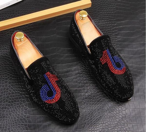 men luxury shoes mens fashion rhinestone casual flats men's designer dress shoes sequined loafers men's platform driving, Black
men luxury shoes mens fashion rhinestone casual flats men's designer dress shoes sequined loafers men's platform driving, Black