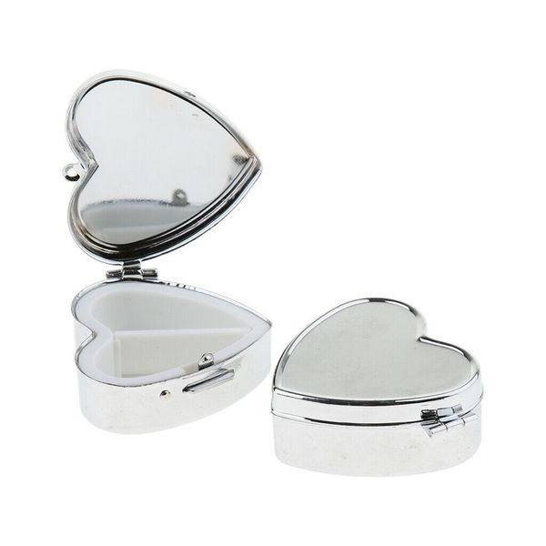 100pcs heart shaped metal 2 grid pill box boxes organizer medicine container case jewellery storage pocket portable heart shape
100pcs heart shaped metal 2 grid pill box boxes organizer medicine container case jewellery storage pocket portable heart shape