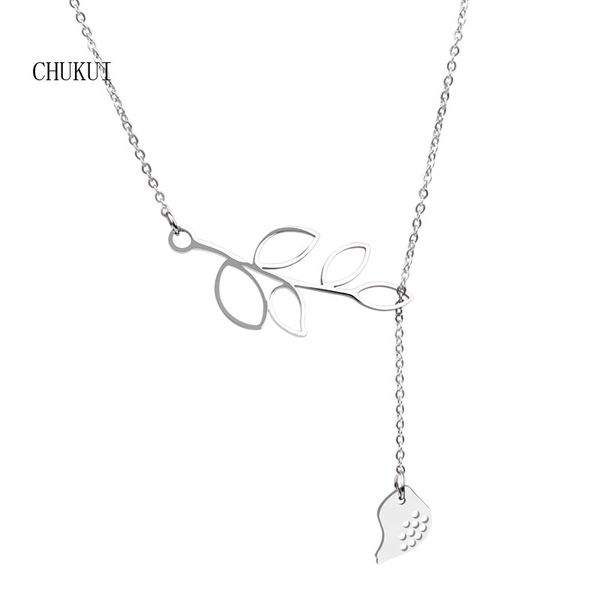 chukui stainless steel leaf bird necklace women charm clavicle chains necklaces for women neckless jewelry, Silver
chukui stainless steel leaf bird necklace women charm clavicle chains necklaces for women neckless jewelry, Silver
