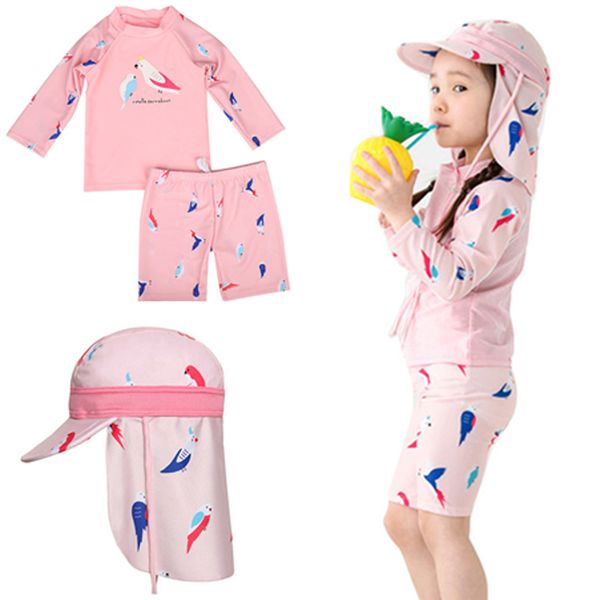 baby kids girl clothes kids pink parrot summer swimwear +shorts set swimsuit bathing beach clothing hat long sleeve
baby kids girl clothes kids pink parrot summer swimwear +shorts set swimsuit bathing beach clothing hat long sleeve