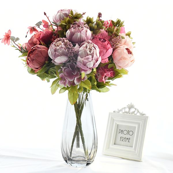 13 heads/bouquet peonies artificial flowers silk peonies bouquet 2 bud flowers wedding home decoration fake peony rose flower
13 heads/bouquet peonies artificial flowers silk peonies bouquet 2 bud flowers wedding home decoration fake peony rose flower