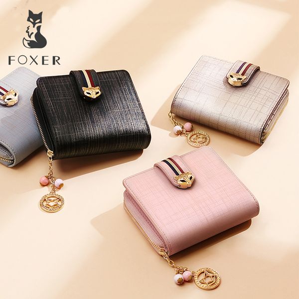 foxer brand women luxury short wallet leather simple women's purses fashion ladies wallets stylish purses cj191219, Red;black
foxer brand women luxury short wallet leather simple women's purses fashion ladies wallets stylish purses cj191219, Red;black