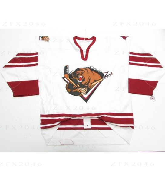 custom ahl men's utah grizzlies team issued premier authentic hockey jersey white double button stitched logos embroidered, Black;red
custom ahl men's utah grizzlies team issued premier authentic hockey jersey white double button stitched logos embroidered, Black;red