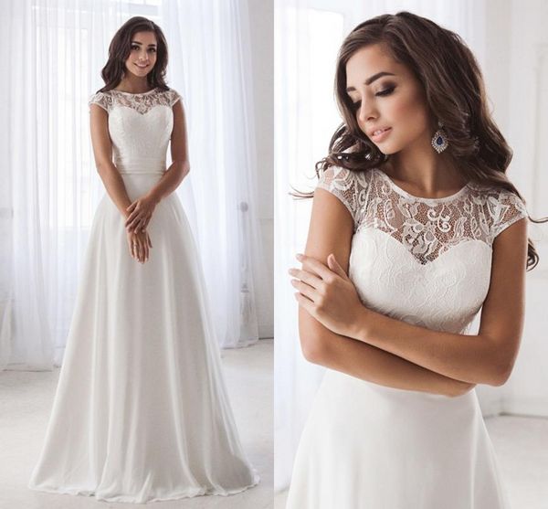 scoop neck lace wedding dress 2020 sleeveless pleats belt chiffon beach wedding dresses robe de soiree open back casamento, White
scoop neck lace wedding dress 2020 sleeveless pleats belt chiffon beach wedding dresses robe de soiree open back casamento, White