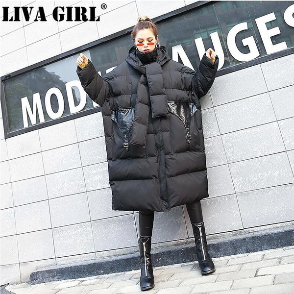 liva girl 2018 new autumn winter hooded sleeve black large size with scarf thick warm cotton-padded coat women parkas fashion
liva girl 2018 new autumn winter hooded sleeve black large size with scarf thick warm cotton-padded coat women parkas fashion